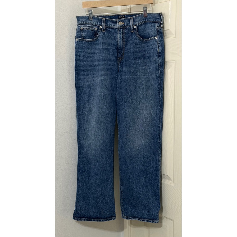 J.Crew Women's sz 31 Slim Wide-Leg Jeans Full Length Medium Wash Denim